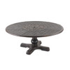 Bordeaux Golden Bronze Cast Aluminum 9 Pc. Dining Set with 72 in. D Table with Inlaid Lazy Susan
