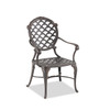 Bordeaux Golden Bronze Cast Aluminum 9 Pc. Dining Set with 72 in. D Table with Inlaid Lazy Susan