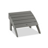 Surfside Slate Grey Polymer 3 Pc. Adirondack Set with 21 x 18 in. Side Table