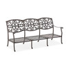 Carlisle Aged Bronze Cast Aluminum and Spectrum Caribou Cushion 3 pc. Sofa Group with 45 x 24 in. Coffee Table