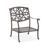 Carlisle Aged Bronze Cast Aluminum and Cast Teak Cushion 3 Pc. Sofa Group with 45 x 24 in. Coffee Table