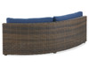 Bellanova Aspen Outdoor Wicker and Sapphire Cushion Curved Sectional Sofa