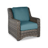 Tangiers Canola Seed Outdoor Wicker and Cast Lagoon Cushion Club Chair