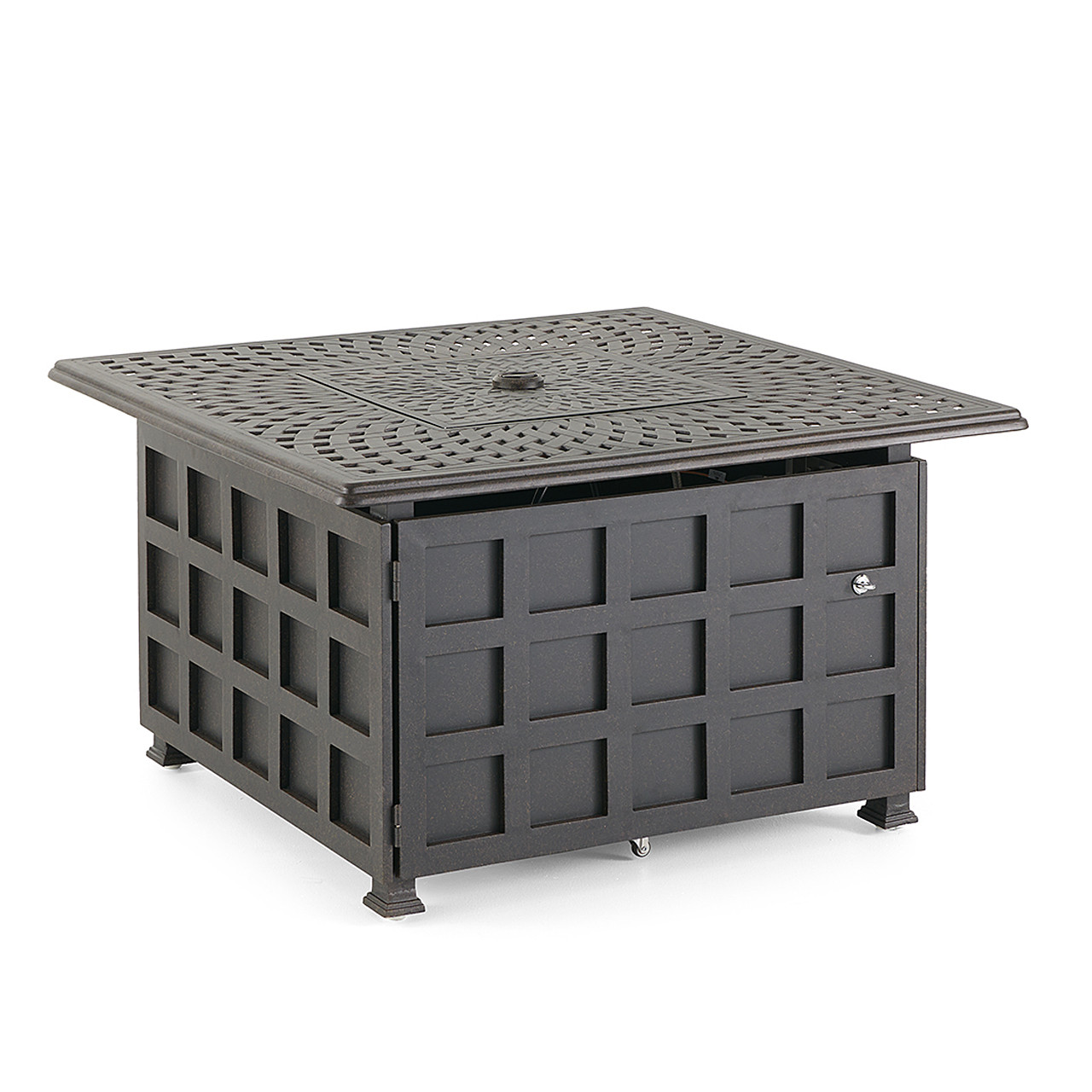 Carlisle Aged Bronze Cast Aluminum 42 in. Sq. LP Fire Pit Table