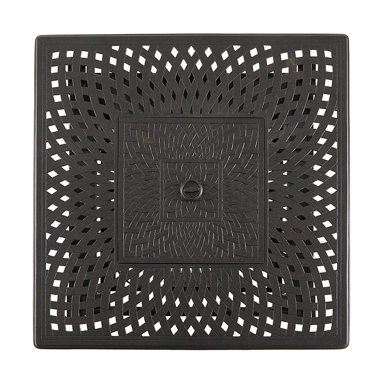 Carlisle Aged Bronze Cast Aluminum 42 in. Sq. LP Fire Pit Table