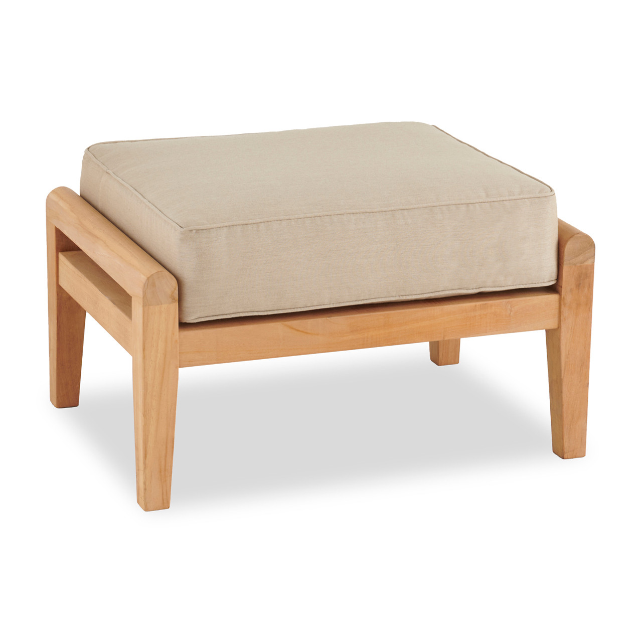 25 x 21 in. Remy Linen Outdura Double Self-Welt Weekender Club Ottoman Cushion