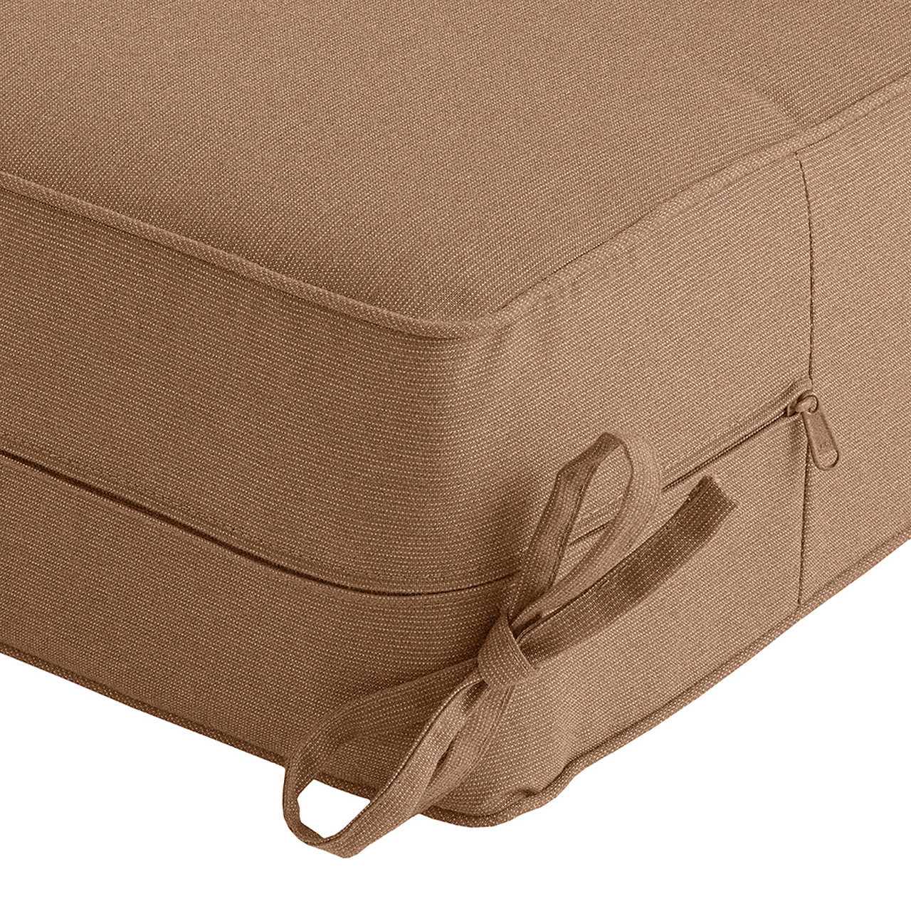 2 Pc. Cast Teak Sunbrella Button-Tufted Self-Welt Estate Club Chair Cushion