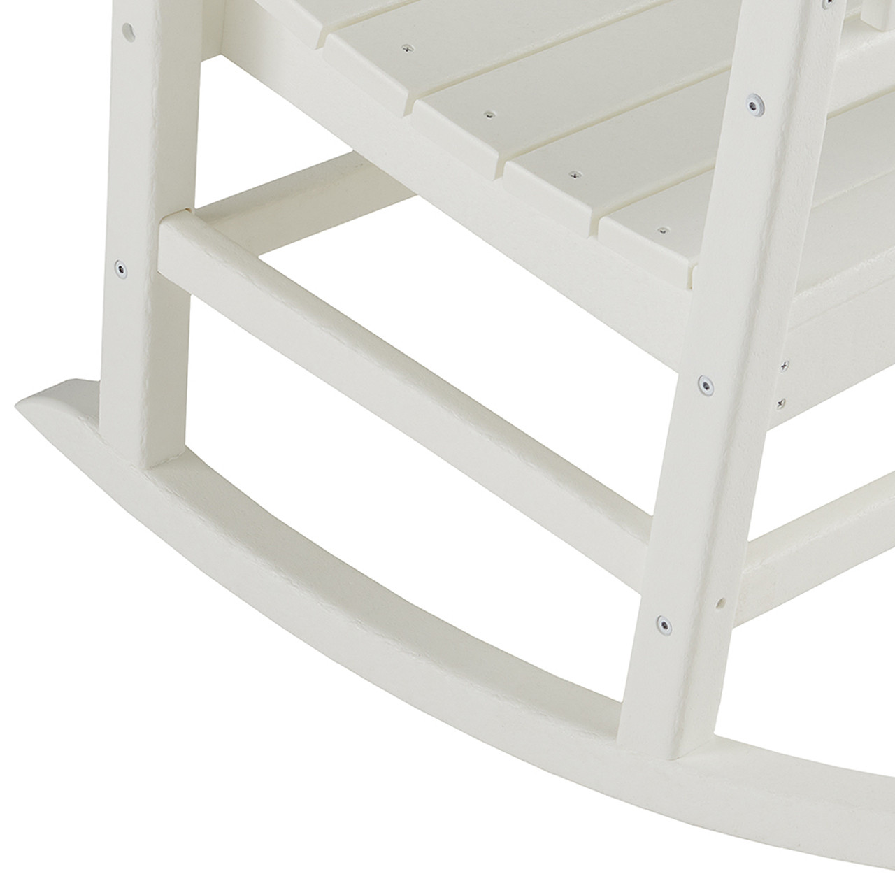 Surfside White Polymer 2 Pc. Rocking Set with 21 x 18 in. Side Table