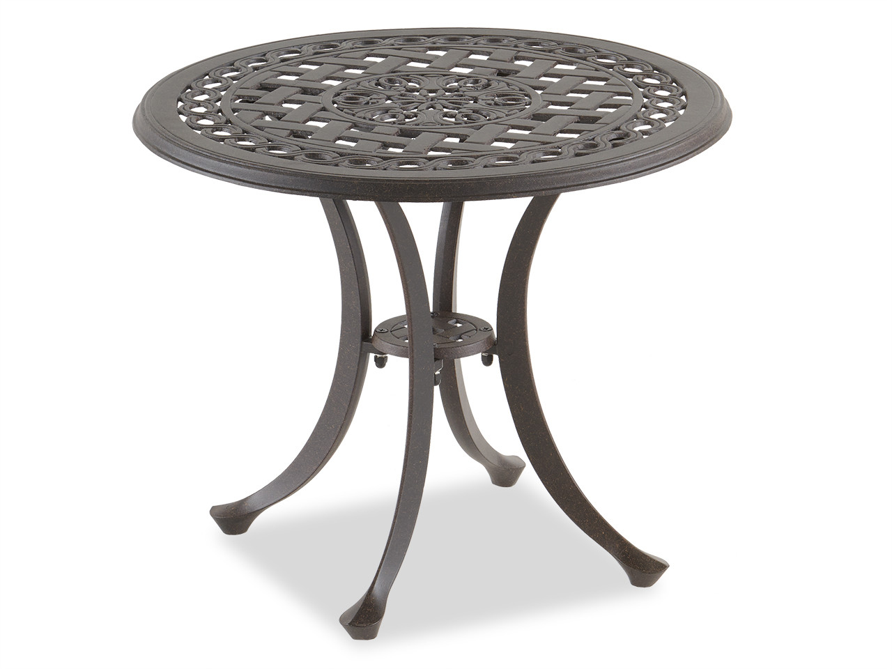 Carlisle Aged Bronze Cast Aluminum and Navy Cushion 3 Pc. Chaise Set with 22 in. End Table