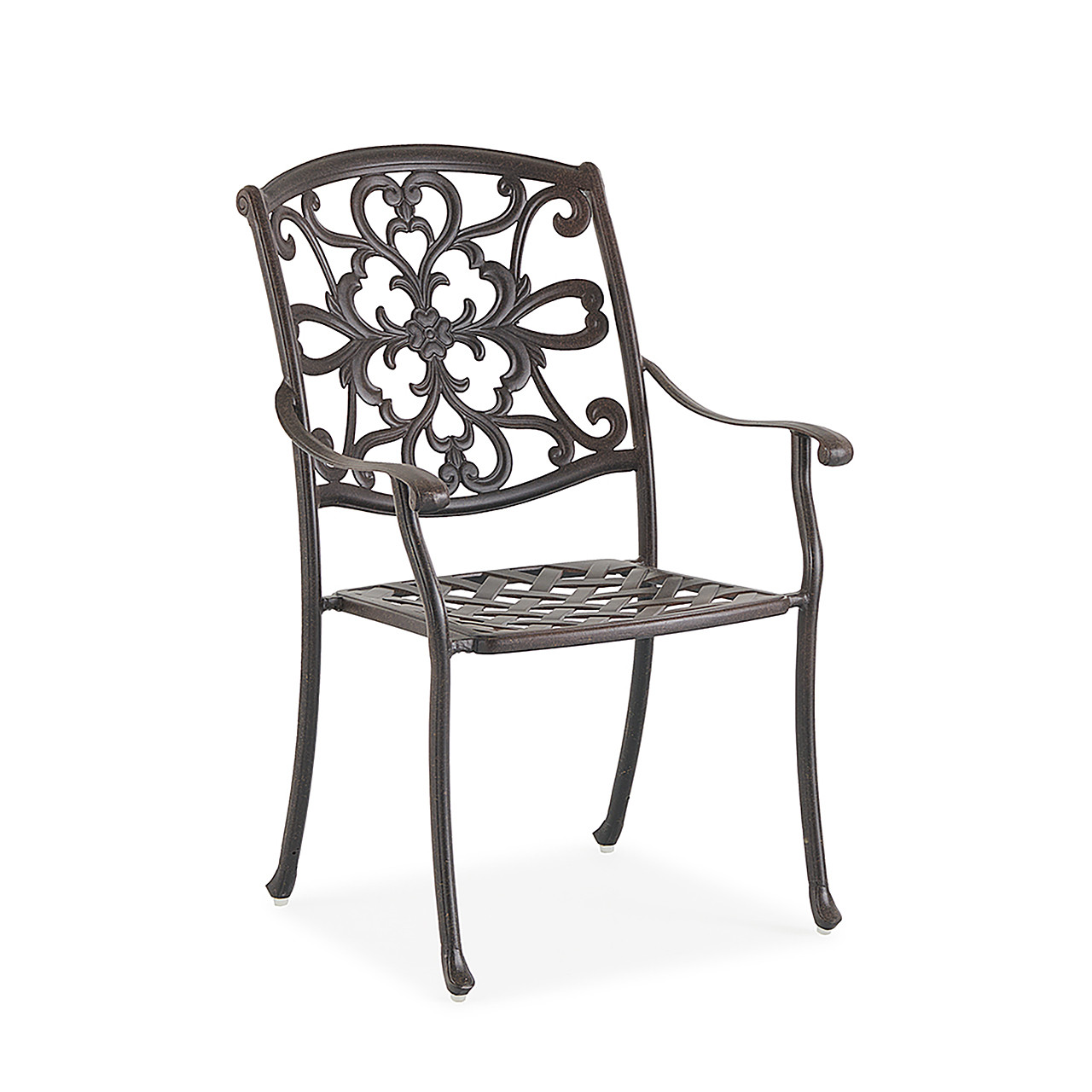 Carlisle Aged Bronze Cast Aluminum and Clayton Zen Cushion 5 Pc. Dining Set with 42 in. D Table