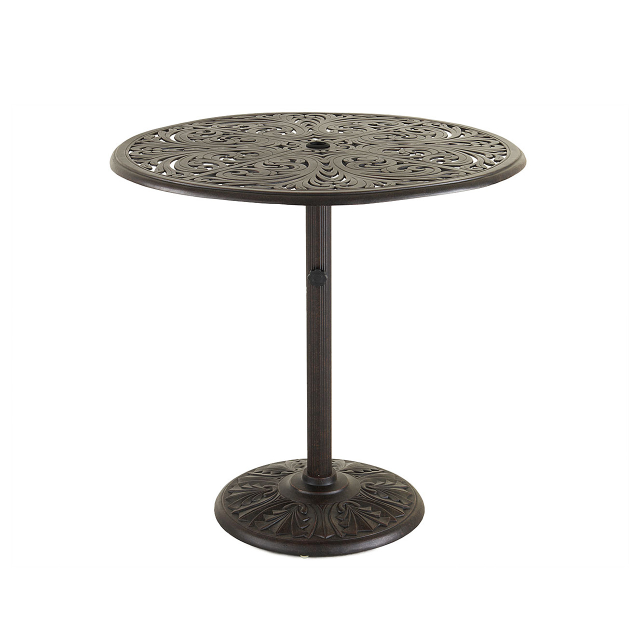 St. James Desert Bronze Cast Aluminum 5 Pc. Swivel Bar Set with 42 in. D Table