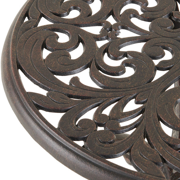 St. James Desert Bronze Cast Aluminum 21 in. D Side Table