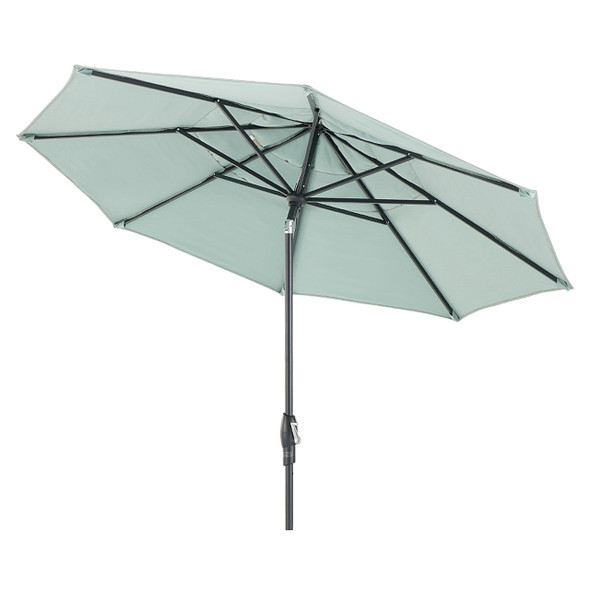 Treasure Garden 9 ft. Canvas Spa Canopy and Black Aluminum Market Umbrella (UM810)