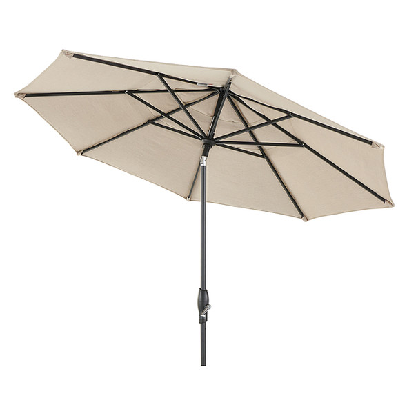 Treasure Garden 9 ft. Cast Ash Canopy and Black Aluminum Market Umbrella (UM810)