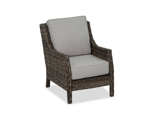 Cabo Caribou Outdoor Wicker and Idol Seagull Cushion Club Chair
