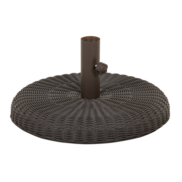 Alloy 48 lb. Bronze Cast Concrete with Wicker Pattern Umbrella Base