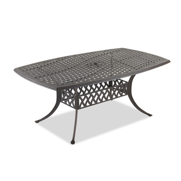 Tivoli Aged Bronze Cast Aluminum 7 Pc. Dining Set with 72 x 42 in. Table