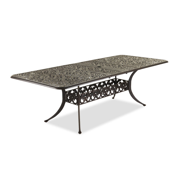 St. James Desert Bronze Cast Aluminum 9 Pc. Dining Set with 76-100 x 42 in. Extension Table