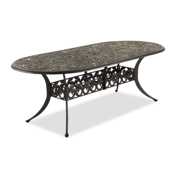 St. James Desert Bronze Cast Aluminum 7 Pc. Swivel Dining Set with 84 x 42 in. Table