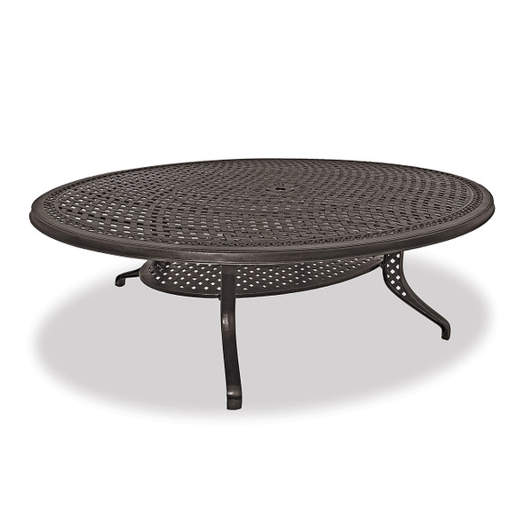 Carlisle Aged Bronze Cast Aluminum and Clayton Zen Cushion 9 pc. Dining Set with 98 x 69 in. D Table