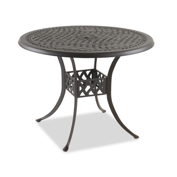 Tivoli Aged Bronze Cast Aluminum 5 Pc. Swivel Gathering Height Set with 48 in. D Gathering Height Table