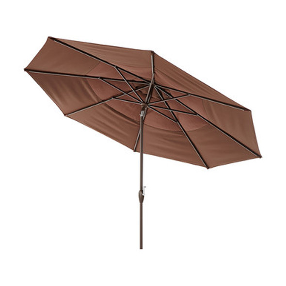 Tempo 11 ft. Cocoa Canopy and Bronze Aluminum Market Umbrella