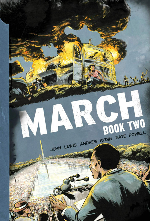 March: Book Two Paperback by John Lewis  (Author), Andrew Aydin  (Author), Nate Powell  (Illustrator)