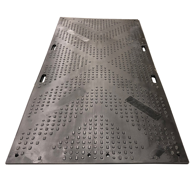 Active slide of Notch Yard Armor 4' x 8' Black Ground Protection Mat