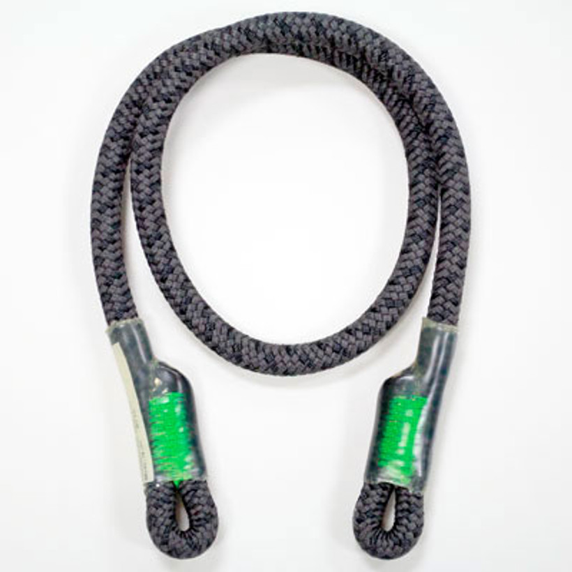 Rope Logic's 10mm 32in Grizzly Spliced Black BeeLine Eye to Eye Tail