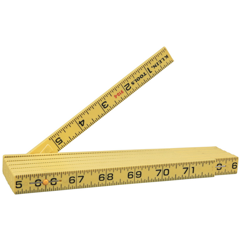 Klein Fiberglass Folding Rule, Inside Reading
