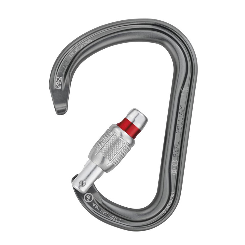 Active slide of Petzl William H-Frame Screw Lock Carabiner