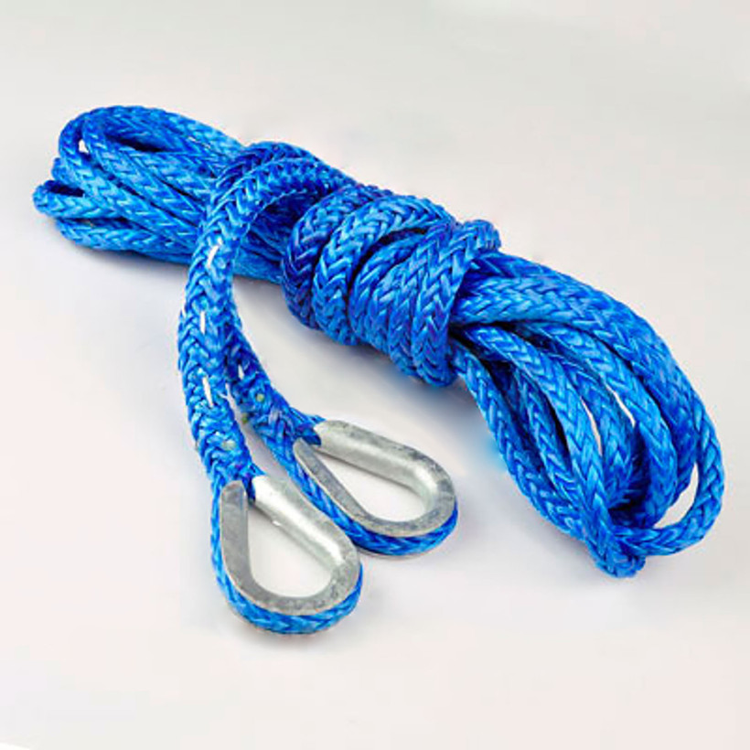 Samson Amsteel Blue 5/16" x 25' Winch Line Steel Thimble Each End