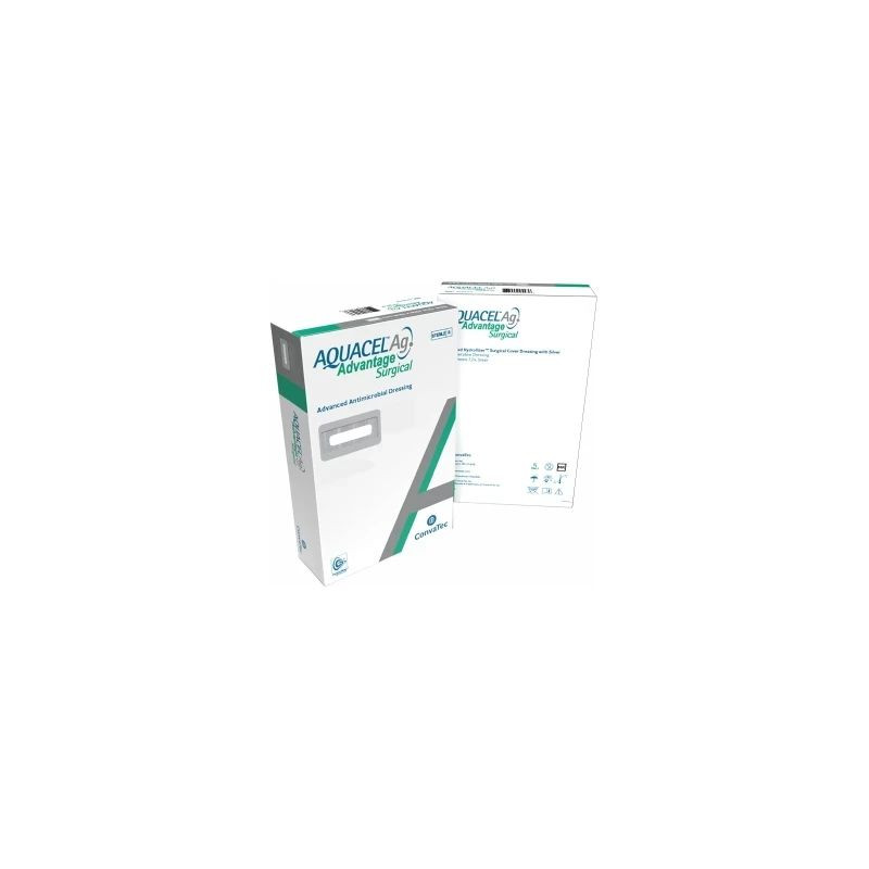 hydrofiber with silver dressing Aquacel AG+ Extra Silver Hydrofiber Wound Dressing 10 x 10cm (pk 10) | Wound Care | First Aid | Nursing Care | Healthcare