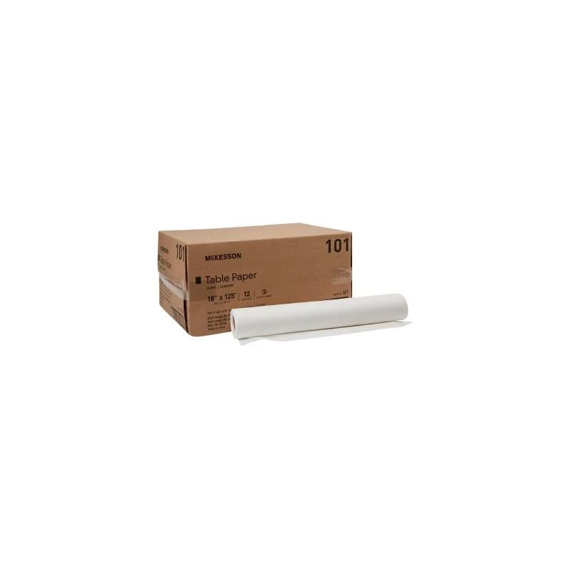 Mckesson - 101 - Table Paper 18 Inch Width White Crepe - Zivrex.com
