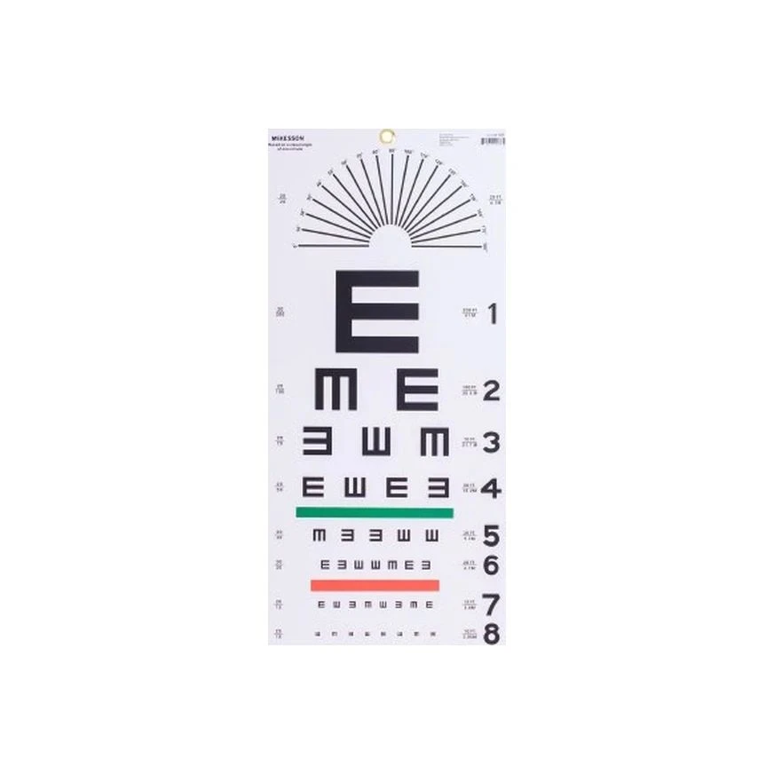 Mckesson - 63-3051 - Eye Chart 20 Foot Distance Acuity Test - Zivrex.com