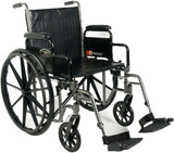 Graham Field - Traveler Se Plus - 3E050220 - Wheelchair Dual Axle Desk Length Arm Swing - Away Footrest Black Upholstery 16 Inch Seat Width Adult 300 Lbs Weight Capacity - Each