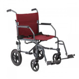 Medline - Mds808210kdr - Transport Chair,Basic,Gray,Burgundy Seat - Each
