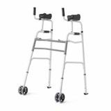 Medline - Mdsupwalk - Walker, Upright, Folding, 5" Wheels - Each