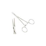 Cooper Surgical - Euro-Med - 61903 - Mosquito Forceps Halsted 5 Inch Length Grade Stainless Steel Nonsterile Ratchet Lock Finger Ring Handle Curved Narrow Serrated Jaws - Each