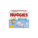 Kimberly Clark - Huggies - 50130 - Natural Care Refreshing Baby Wipe Soft Pack Water / Aloe Caprylyl Glycol Vitamin E Cucumber Green Tea Scent 560 Count - Case/560