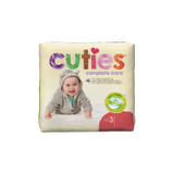 First Quality - Cuties - Cdb003 - Unisex Baby Diaper Size 3 Disposable Heavy Absorbency - Package/25
