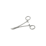 Medline - Mds10525 - Mosquito Forceps Halsted 5 Inch Length Floor Grade Stainless Steel Nonsterile Ratchet Lock Finger Ring Handle Curved - Box/12
