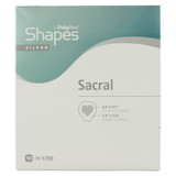 Ferris - Polymem Shapes - 1709 - Polymem Shapes Quadrafoam Wound Dressing With Silver 7-1 5 X 7-4 5 Sacral Shape With 4-1 2 X 4-5 7 Pad 
