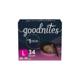 Kimberly Clark - Goodnites - 53361 - Female Youth Absorbent Underwear Pull On With Tear Away Seams Size 5 / Large Disposable Heavy Absorbency - Case/34