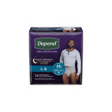 Kimberly Clark - Depend - 55157 - Night Defense, Overnight Underwear, Grey, Male, Large - Replaces 6951125 - Case/56