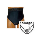 Team Options - 83202Sd - Ladies' Backless With Split - Lace Crotch And Built - In Barrier/Support, Black, Dual, Small 4 - 5, Hips 33" - 37" - Each