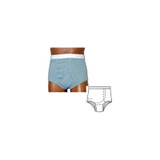 Team Options - 90006Sl - Men'S Basic With Built - In Barrier/Support, Gray, Left - Side Stoma, Small 32 - 34 - Each