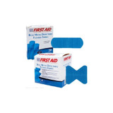 Dukal - American White Cross - 99921 - Metal Detectable Adhesive Strip 1 - 3/4 X 2 Inch Fabric Fingertip Blue Sterile - Box/50
