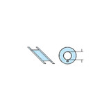 Olympus America - Pope - 145250-Ent - Ear Ventilation Tube Beveled Grommet 1.14 Mm Inner Diameter Polyethylene Blue - Box/6