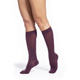 Sigvaris - 842Cslw60 - Womens Soft Opaque Calf High Socks - Small Long - Mulberry